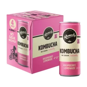 Remedy Kombucha Raspberry Lemonade Multipack 4x330ml