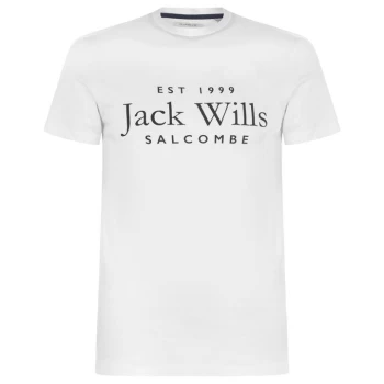 Jack Wills Marcham Graphic T-Shirt - Vintage White