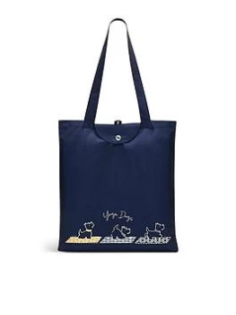 Radley Yoga Dog Responsible Foldaway Tote Bag - Ink