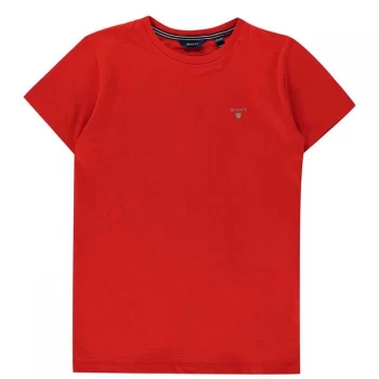 Gant Logo T Shirt - Lava Red 667