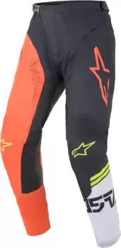 Alpinestars Racer Compass Motocross Pants, black-white-orange, Size 28, black-white-orange, Size 28