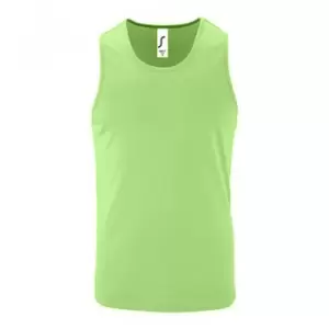 SOLS Mens Sporty Performance Tank Top (S) (Apple Green)