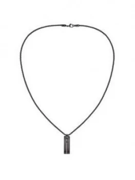 Tommy Hilfiger Dressed Up Stainless Steel Skinny Dog Tag Mens Necklace