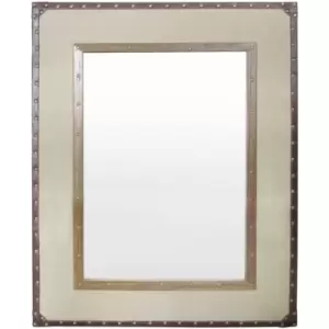 Premier Housewares - Natural Linen and Cotton Mix Mirror