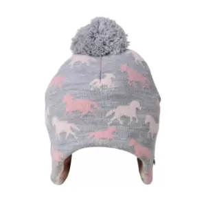 Hy Childrens/Kids Flaine Hat (One Size) (Grey/Pink)