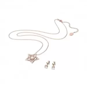 Stella Crystal White Rose Gold-tone Jewellery Set 5622730