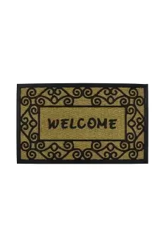 Woven Coir Tuffscrape Doormat 45x75cm Welcome