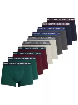 JACK & JONES 10-pack Solid Trunks Men Blue