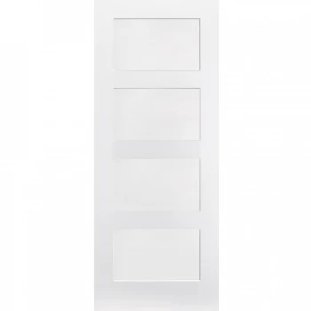 LPD Shaker 4 Panel White Primed Internal Door - 1981mm x 686mm (78 inch x 27 inch)