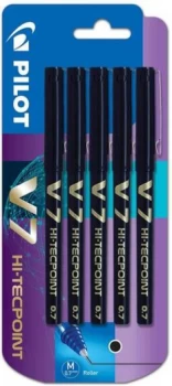 Pilot V7 Liquid Ink Rollerball 0.7mm Black PK5