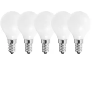 Harper Living 5 Watts E14 LED Bulb Opal Golf Ball Cool White Dimmable, Pack of 5