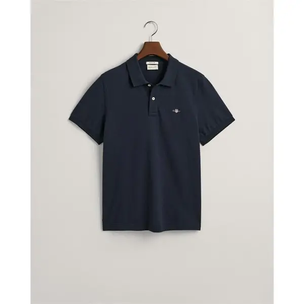 Gant Shield Piqu Polo Shirt - Blue 2XL