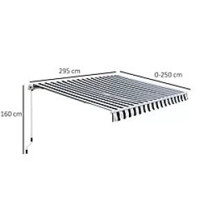 AWNING 3X2.5 M-BE WT