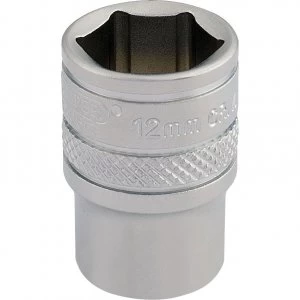 Draper 1/4" Drive Satin Finish Hexagon Socket Metric 1/4" 12mm