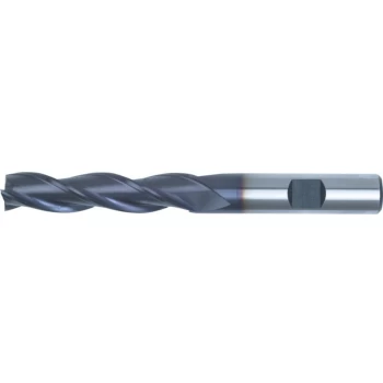14.00MM HSS-Co 8% 3 Flute Weldon Shank Long Series Slot Drills - TiAlN - Swisstech