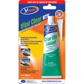 Streetwize V-Tech Gasket Makers - 85g Vital Clear RTV