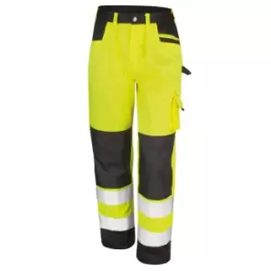 Result Safeguard Adults Unisex Hi Viz Cargo Trousers (Pack Of 2) (3XL) (Hi-Vis Yellow)