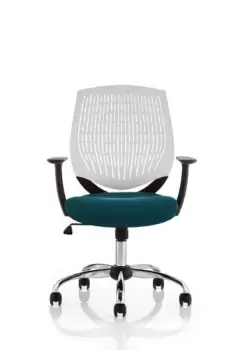 Dura White Back Bespoke Colour Seat Maringa Teal