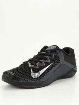 Nike Metcon 6 Trainer - Black/Silver, Size 9, Men