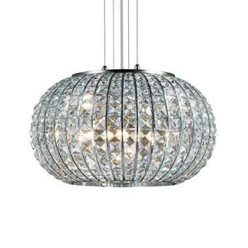 Calypso 5 Light Large Ceiling Pendant Chrome, E27