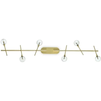 Ideal Lux Maracas - 6 Light Ceiling Light Antique Brass