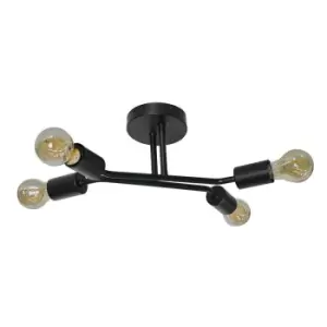 Kravits Matt Black Ceiling Bar Light