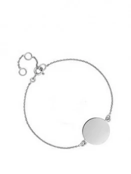 Simply Silver Sterling Silver Personalised Engravable Disc Bracelet