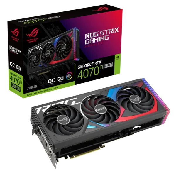 ASUS ROG Strix GeForce RTX 4070 Ti SUPER 16GB GDDR6X OC Edition Graphics Card