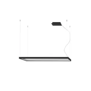 Tuula Integrated LED Rectangle Pendant Ceiling Light, Black, 3000K, 5751lm