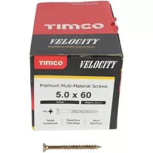 Timco Multi Purpose Countersunk Velocity Screw - 5.0 x 60 (200 pack)