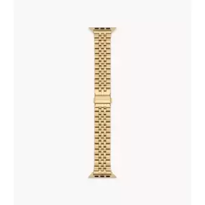 Michael Kors Mens Gold-Tone Stainless Steel Band For Apple Watch, 38/40/41Mm And 42/44/45/49Mm - Gold