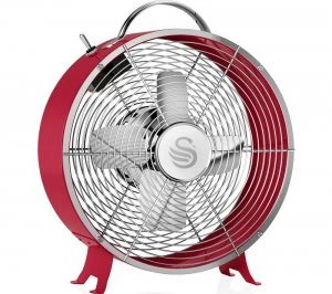 Retro SFA12630RN Portable 8? Desk Fan - Red