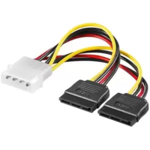 Goobay 4-pin Molex / SATA Power Y Splitter Cable