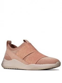 Clarks Sift Slip Trainer - Blush, Size 5, Women