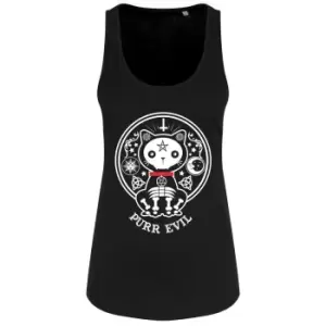 Grindstore Womens/Ladies Dead Kitty Vest Top (XL) (Black)