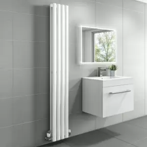 White Vertical Double Panel Radiator 1600 x 240mm - Margo