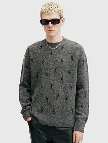 Allsaints Zap Regular Fit Crewneck Sweater