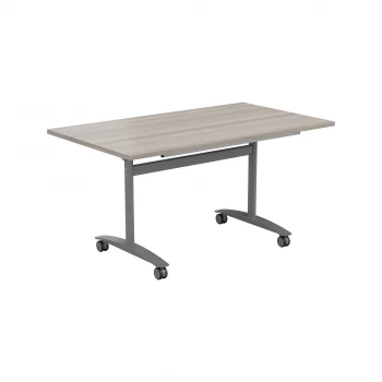 Tilting Table 1400 X 800 - Grey Oak Top and Silver Legs