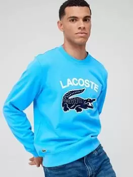 Lacoste Large Logo Sweatshirt, Blue, Size 3XL, Men