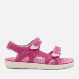 Timberland Kids Perkins Row 2-Strap Sandals - Medium Pink - UK 12.5 Kids