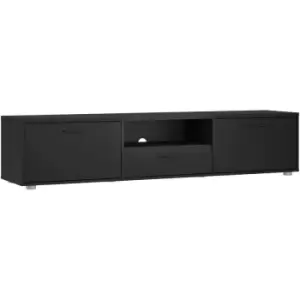 Media TV-Unit with 2 Doors + 1 Drawer 177cm Black