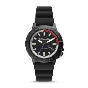 Columbia CSC03-001 Peak Patrol Black 3-Hand Day Date Black Silicone Watch