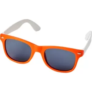 Bullet Unisex Adult Sun Ray Colour Block Sunglasses (One Size) (Orange/White)