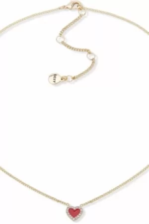 DKNY Jewellery Gold Coloured Pave Heart 16" Necklace 60558335-887