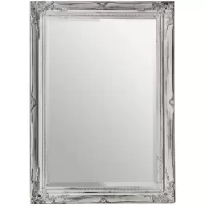 Premier Housewares Distressed White Finish Wall Mirror