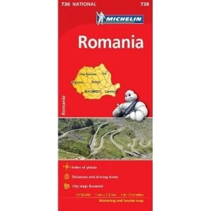 Romania - Michelin National Map 738 Map Sheet map 2012