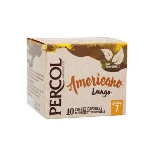 Percol Americano Lungo Capsules Coffee Strength 7 Pack of 10 Capsules