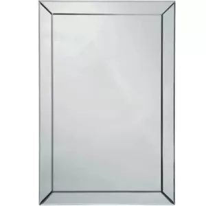 Premier Housewares Rectangular Bevelled Edge Mirror - Silver