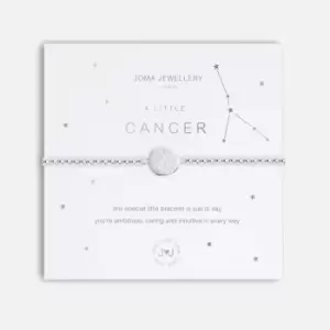 Joma Jewellery Womens A Little Cancer Silver Bracelet Stretch - Silver