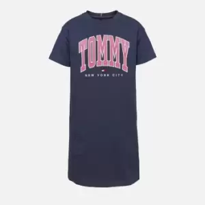 Tommy Hilfiger Girls Bold Varsity T-Shirt Dress - Twilight Navy - 14 Years